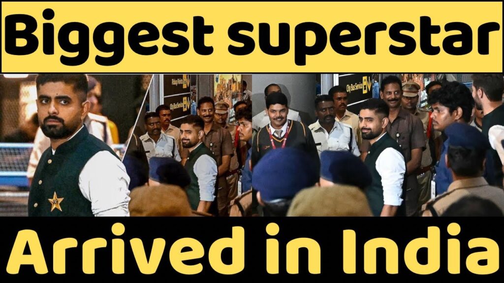 King Babar Azam biggest superstar arrived in India | Indian fans welcome Pakistan cricket team