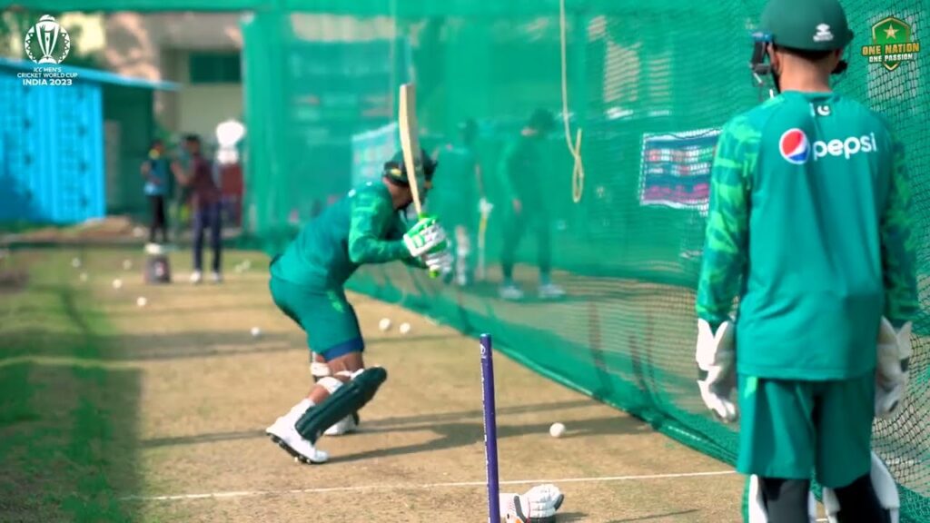 Helmet cam vision: Iftikhar Ahmed nailing the shots in the nets 🏏🔥