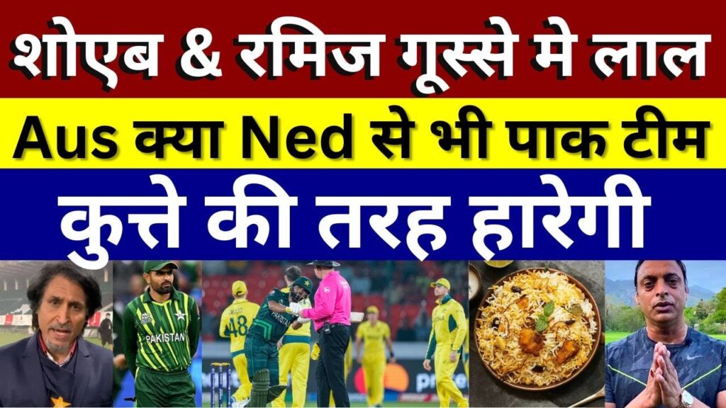 Shoaib Akhtar & Ramiz Raja Angry On Australia Beats Pakistan Today Match | pak media on wc 2023